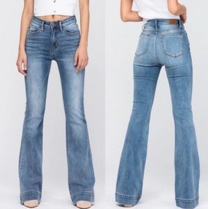 Judy Blue Trouser Flare Leg Jeans, Sz 9/29